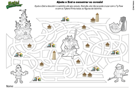 Ajuda o Zed a encontrar os cereais!