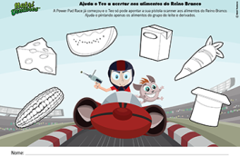 Ajuda o Teo a acertar nos alimentos do Reino Branco