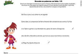 Desenha as palavras em falta